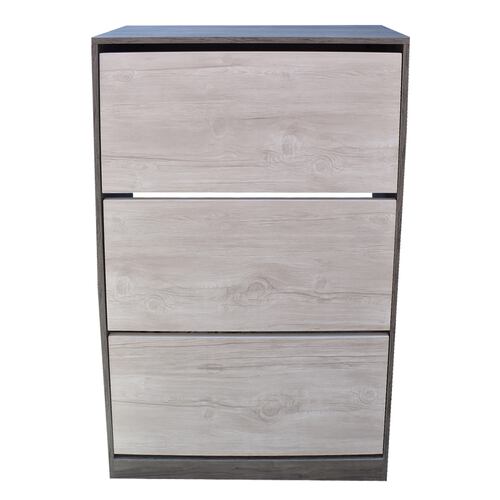 Organizador De Zapatos Hogare, Mueble Zapatero Madera, Venecia Funcional e Inteligente Gris Blanco