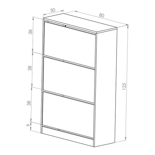 Organizador De Zapatos Hogare, Mueble Zapatero Madera, Venecia Moderno y Elegante Gris Azul