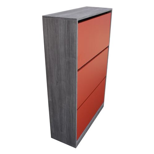 Organizador De Zapatos Hogare, Mueble Zapatero Madera, Venecia  Elegante e inteligente Gris Rojo