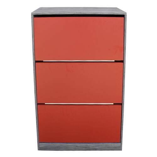 Organizador De Zapatos Hogare, Mueble Zapatero Madera, Venecia  Elegante e inteligente Gris Rojo