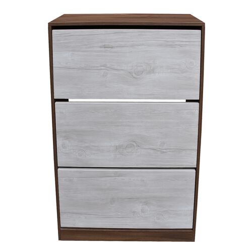 Organizador De Zapatos Hogare, Mueble Zapatero Madera, Venecia Minimalista y Resistente Parota Blanco