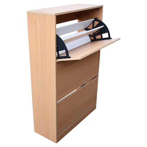 Organizador De Zapatos Hogare, Mueble Zapatero Madera, Venecia Moderno y Elegante Roble