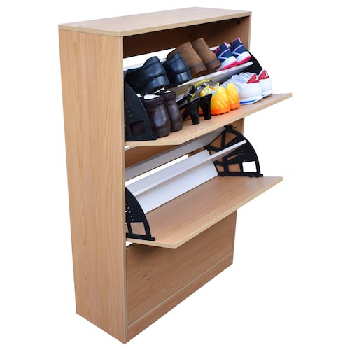 Organizador De Zapatos Hogare, Mueble Zapatero Madera, Venecia Moderno y Elegante Roble