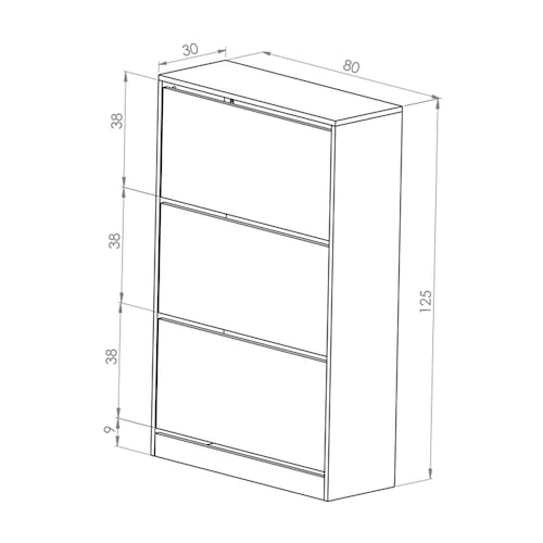 Organizador De Zapatos Hogare, Mueble Zapatero Madera, Venecia Moderno y Elegante Roble