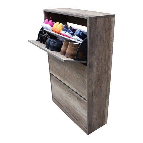 Organizador De Zapatos Hogare, Mueble Zapatero Madera, Venecia Moderno e Inteligente Rustik Wood