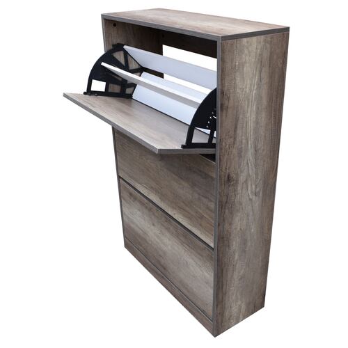 Organizador De Zapatos Hogare, Mueble Zapatero Madera, Venecia Moderno e Inteligente Rustik Wood