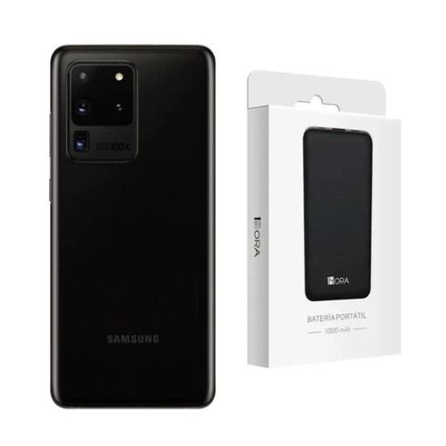Samsung Galaxy S20 Ultra Negro 256GB Reacondicionado Snapdragon + Bateria Portatil 10000 mAh.