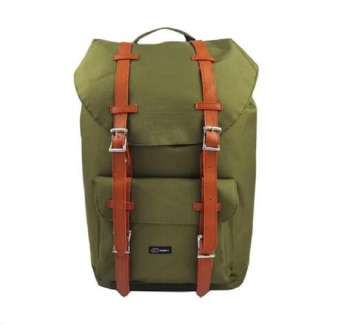 Mochila Basics Reforzada Correas Verde Olivo