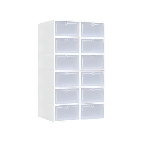 12 Piezas Cajas Organizadoras Apilables Para Zapatos