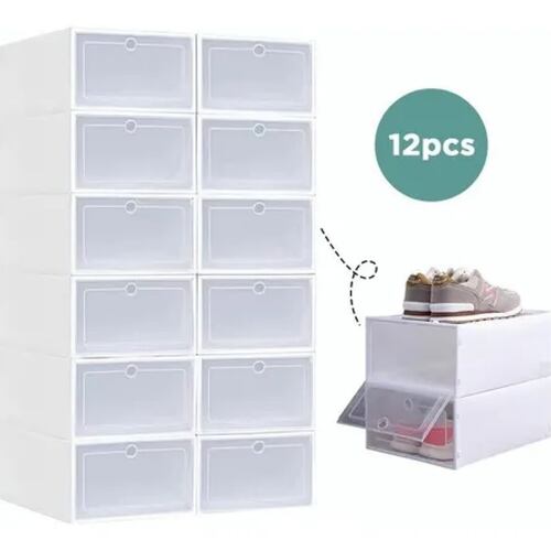 12 Piezas Cajas Organizadoras Apilables Para Zapatos