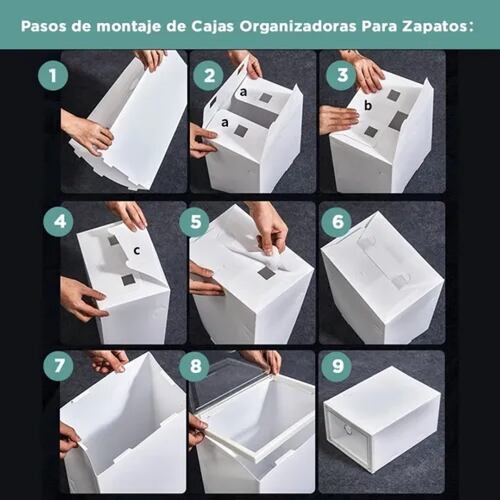 12 Piezas Cajas Organizadoras Apilables Para Zapatos
