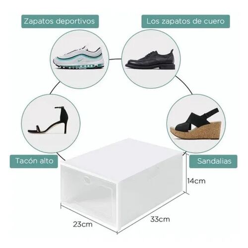 12 Piezas Cajas Organizadoras Apilables Para Zapatos