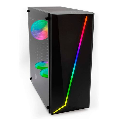 Gabinete ATX, Yeyian Armageddon Serie 2200, RGB, sin Fuente, Cristal Templado, Negro