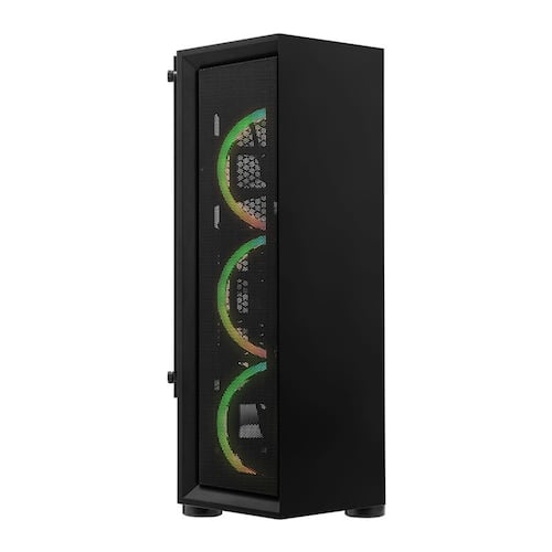 Gabinete ATX, Yeyian Ventle Serie Master, ARGB, sin Fuente, Cristal Templado, Negro.