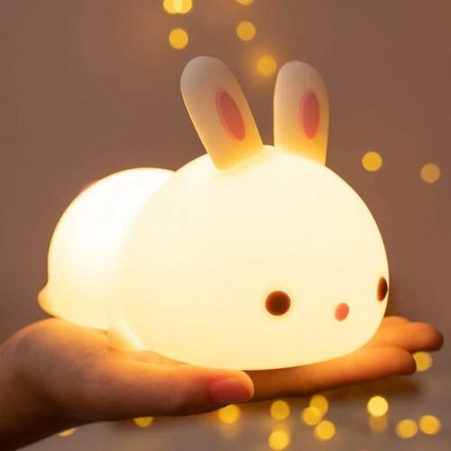 Lámpara Nocturna Táctil Con Sensor Conejo 
