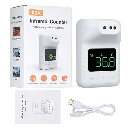 Termómetro De Pared Infrarrojo Digital Sin Contacto C/alarma