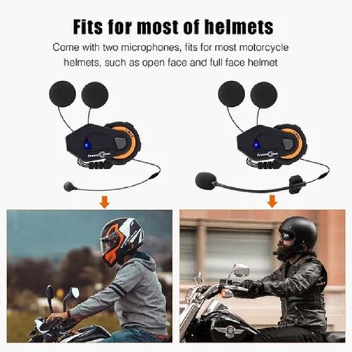 Kit De Auriculares Intercomunicador Para Motocicleta, Casco