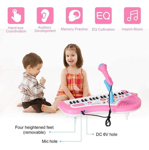 Piano Electrónico Con Mini Teclado De 37 Teclas
