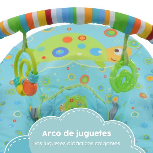 Bouncer Azul Silla Mecedora Vibradora Para Bebe Portatil Juguetes 
