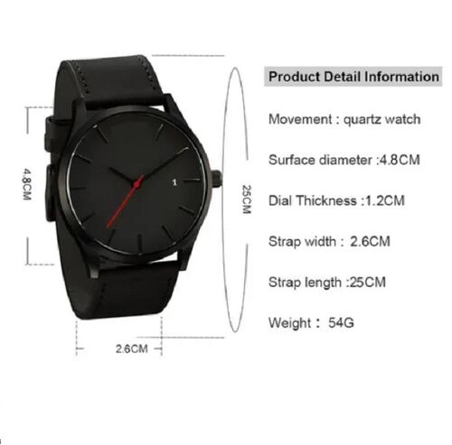 Reloj Casual Y Elegante Color Negro