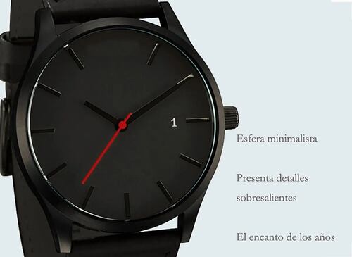 Reloj Casual Y Elegante Color Negro