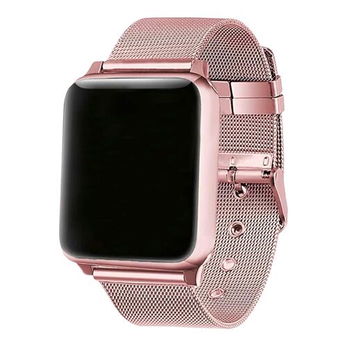 Correa Band Negra Metalica Compatible Con Apple Watch Hombre.