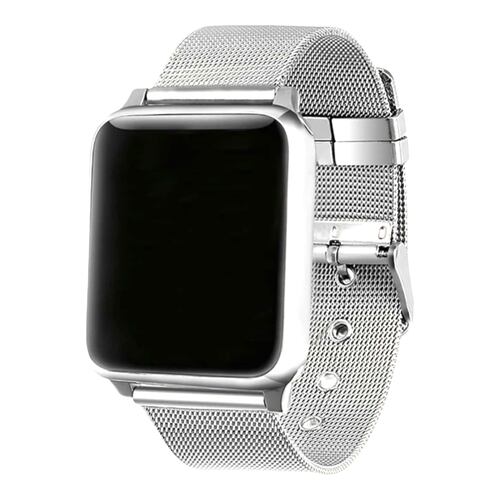 Correa Band Negra Metalica Compatible Con Apple Watch Hombre.