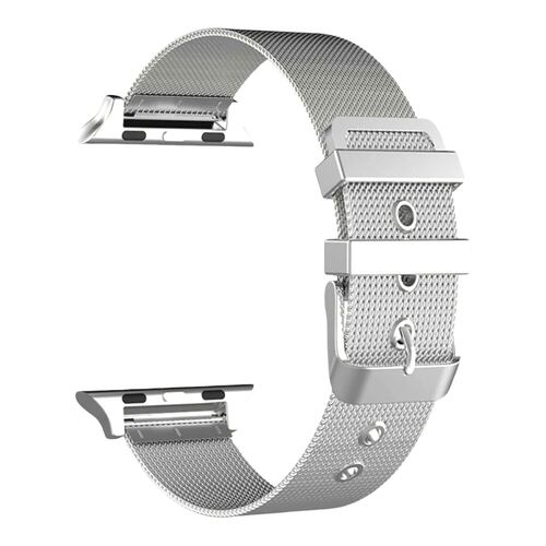 Correa Band Negra Metalica Compatible Con Apple Watch Hombre.