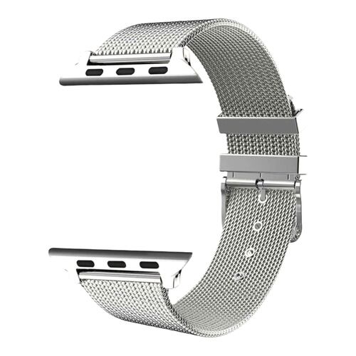 Correa Band Negra Metalica Compatible Con Apple Watch Hombre.