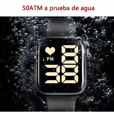 Reloj Led Digital Watch Touch Unisex Negro