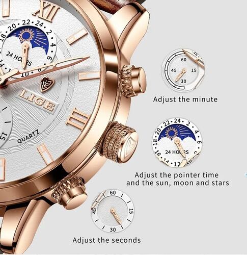Reloj Deportivo Impermeable Para Hombre Cafe
