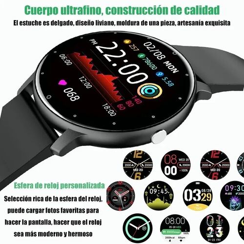 Reloj Inteligente Bluetooth Impermeable Negro