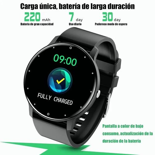 Reloj Inteligente Bluetooth Impermeable Negro