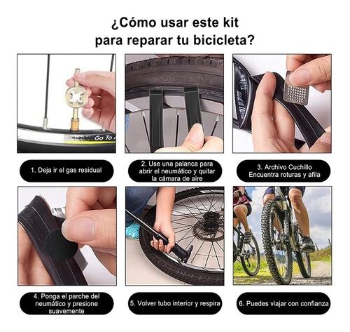 Multifuncional Kit 16 en 1 Herramienta De Reparación Bicicleta