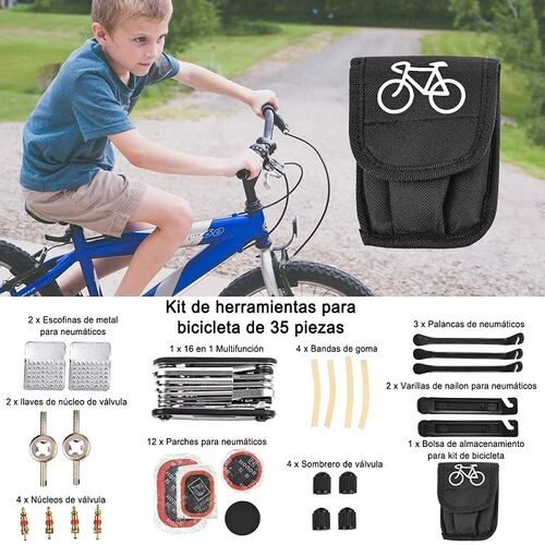 Multifuncional Kit 16 en 1 Herramienta De Reparación Bicicleta