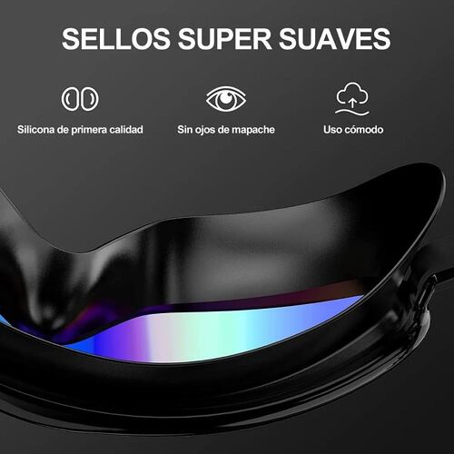 Gafas Natación Protección Uv Visión Amplia