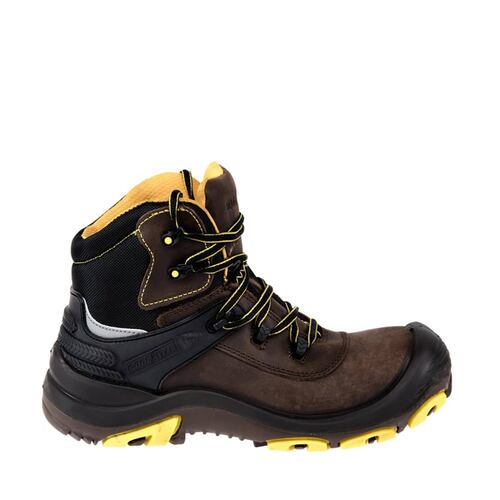Botas de piel para trabajo industrial Goodyear color café para hombre, mod. 828104