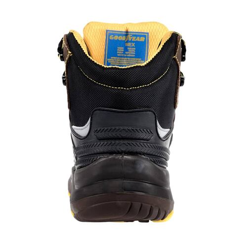 Botas de piel para trabajo industrial Goodyear color café para hombre, mod. 828104