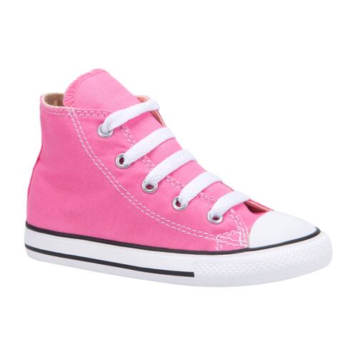 Tenis casual urbano de bota para niña color rosa, marca Converse, mod. 44781
