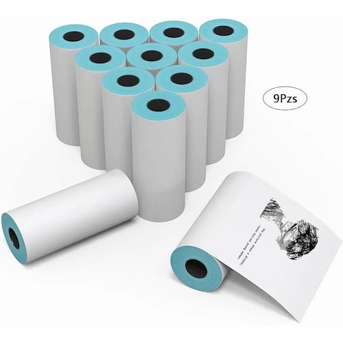 9 Rollos Térmicos Etiqueta 58mm Peripage A6 Impresora 57x30