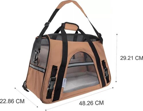 Bolsa Transportadora Para Perros Y Gatos Grande Beige