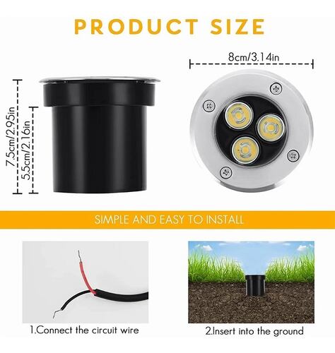 Led Impermeable Spot Empotrable Para Piso Exterior 