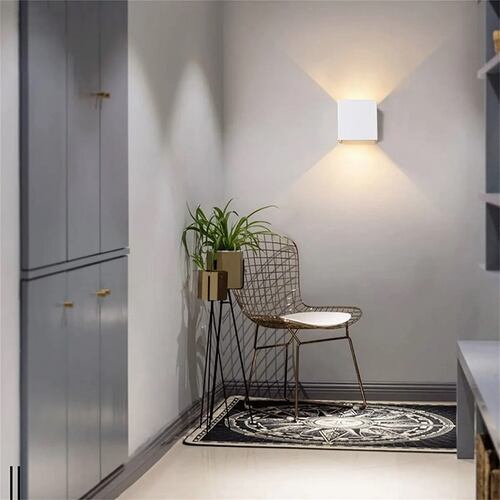 Lampara De Pared Led 6w Impermeable Blanca Luz Calida