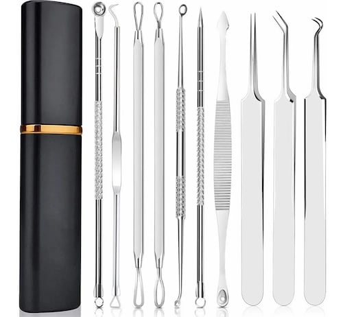 Kit Removedor Extractor Puntos Negros Espinillas y Acne 10 Pzc 
