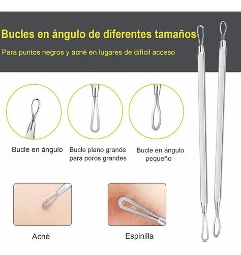 Kit Removedor Extractor Puntos Negros Espinillas y Acne 10 Pzc 