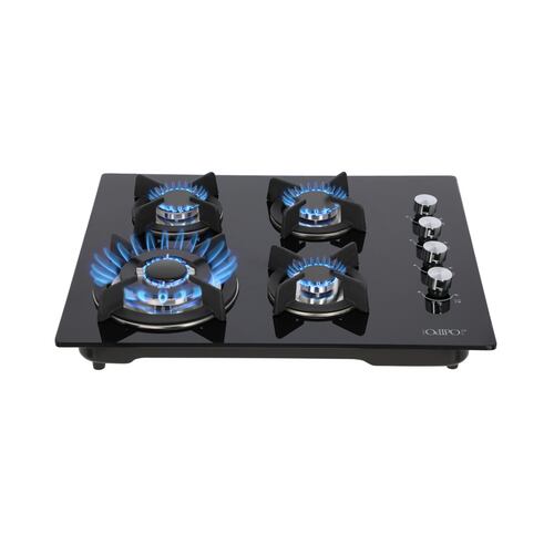COMBO Parrilla de Cristal 60 cm cristal templado negro y Campana Estandar Acero Inox 80 Cm + Horno Gas 60 cm.