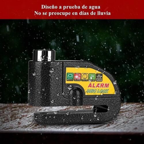 Candado Disco Alarm Bloqueo Moto Bicicleta Impermeable 110db