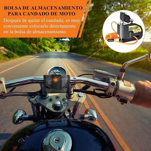 Candado Disco Alarm Bloqueo Moto Bicicleta Impermeable 110db