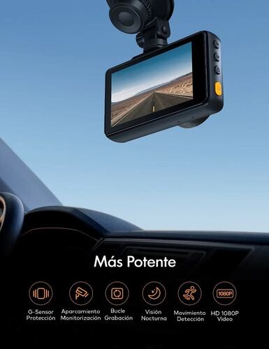 Doble Cámara Para Automovil Crosstour Con 3'' Pantalla
