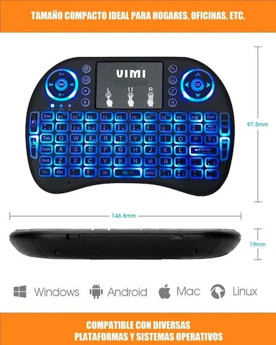 Mini Teclado Inalámbrico Smart Tv ,touch